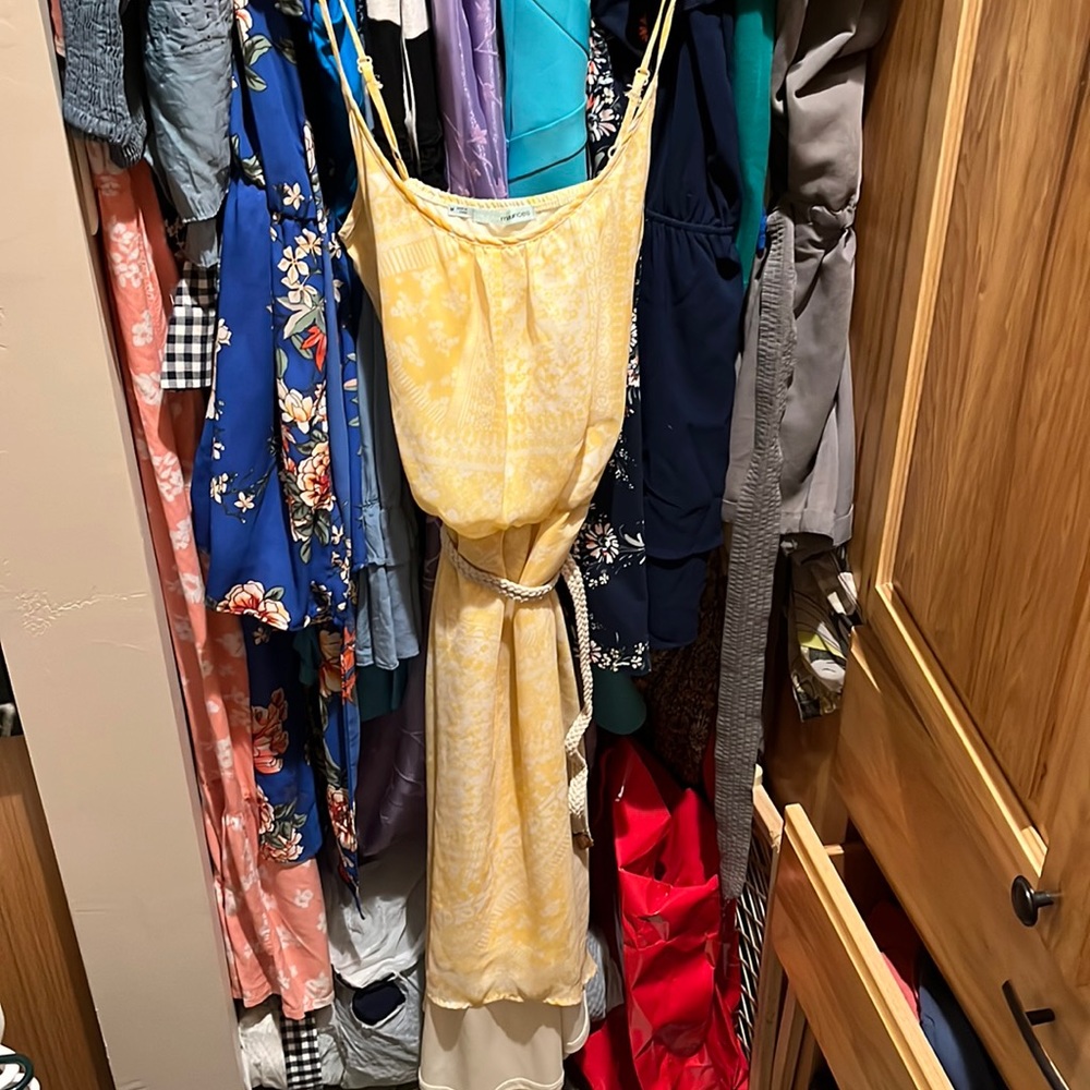 Yellow Maurice’s dress w/belt